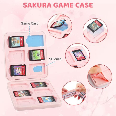 GLDRAM Theme for Zelda Travel Carrying Case for Nintendo Switch & OLED Model, Light Accessories Kit with Waterproof Switch Travel Case, 12 Slots Game Card Case, 2 Thumb Caps and Portable Wrist Strap in Kuwait