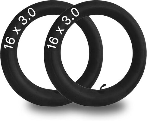 2 حزمة 16x3.0 الأنبوب الداخلي 16 بوصة أنبوب الدراجة مع استبدال جذع صمام عازمة لإطارات 16x3.0 16x3.25 16x3.5 للدراجات الإلكترونية والدراجات البخارية الكهربائية والدراجات الهوائية الأحادية والدراجات القابلة للطي in Kuwait