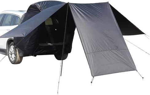 Tailgate Tent SUV Camping Awning Shade Compatible with for Nissan Pathfinder 2005–2012 R51 Camping Auto Shade Smooth Ventilation,A-Without Sun Shade Pole-Beige in Saudi Arabia