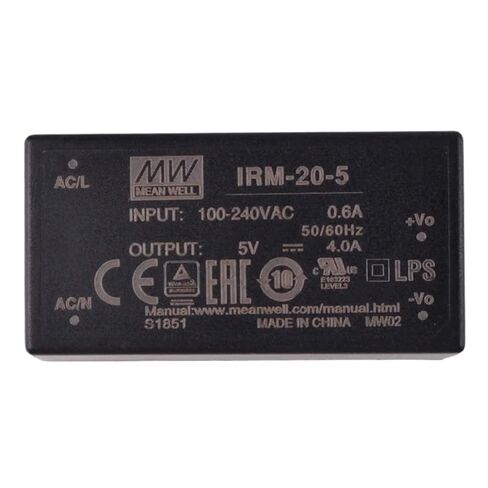 IRM-20-5 20W AC-DC PCB-Mount وحدة الطاقة الخضراء IRM-20 5V 4A in Kuwait