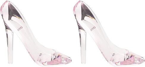 IMIKEYA Pink Acrylic Princess High Heels Shoe Figurine for Wedding, Baby Shower, Birthday Decoration in Kuwait