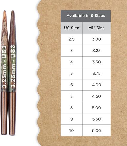 إبر Knitter's Pride Terra Mini القابلة للتبديل مقاس 2 بوصة (5 سم) - مقاس الولايات المتحدة 3 (3.25 مم) in Kuwait