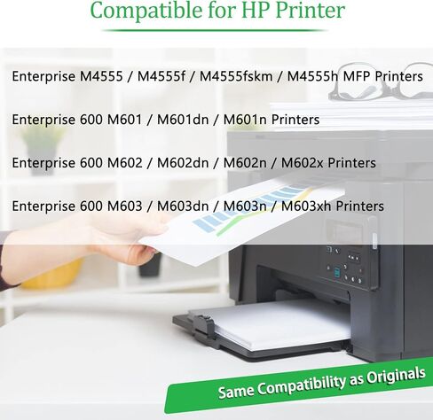 استبدال خرطوشة الحبر المتوافقة مع Greencycle لـ HP 90A CE390A تعمل مع Enterprise 600 M601 M602 M603 M603dn M603n M4555 M4555f M602x M602n M602dn M603dn (أسود، 10 عبوات) in Saudi Arabia