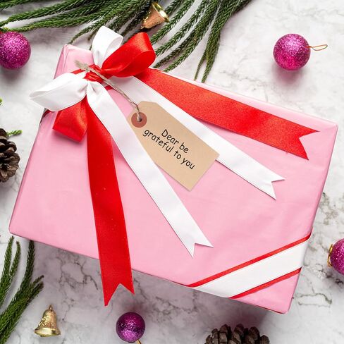 100 Pcs Blank Gift Tags with String, 2.75'' x1.37'' Khaki Paper Gift Tags with String Attached Blank Personalized Name Tag for Presents Birthday Wedding Christmas Decoration in Saudi Arabia