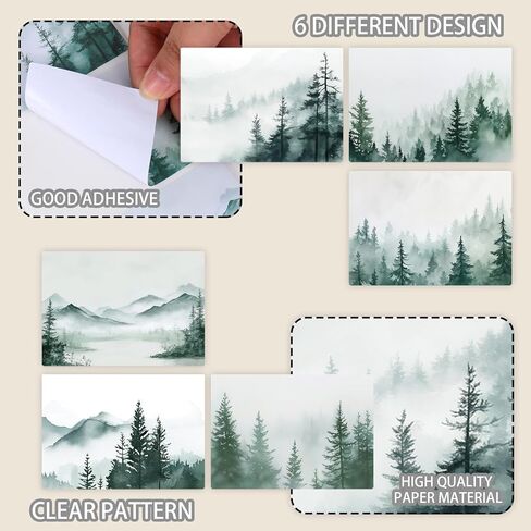 400 Pcs Forest Name Tags Gift Tag Stickers Christmas Watercolor Pine Tree Self Adhesive Name Label Stickers Decals for Xmas Winter Holiday Present Decor in Saudi Arabia