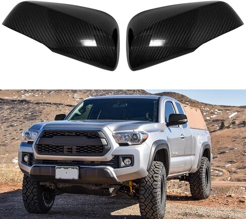 أغطية غطاء مرآة بديلة باللون الأسود اللامع لسيارة Toyota Tacoma TRD Off Road, TRD Pro, TRD Sport, Limited and Trail Special Edition (مع إشارة الانعطاف) 2016-2023، وليس لزخرفة SR أو SR5 in Saudi Arabia