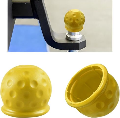 2 PCS Trailer Ball Cover, 2 Inch ID Dustproof Rubber Towball Protective Cover Replacement, Universal Waterproof Towing Hitch Ball Sleeve Cap for Truck RV Boat Caravan (Black) in Saudi Arabia
