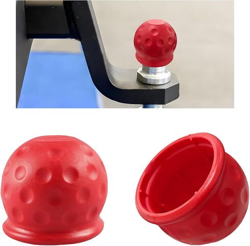 2 PCS Trailer Ball Cover, 2 Inch ID Dustproof Rubber Towball Protective Cover Replacement, Universal Waterproof Towing Hitch Ball Sleeve Cap for Truck RV Boat Caravan (Black) in Saudi Arabia