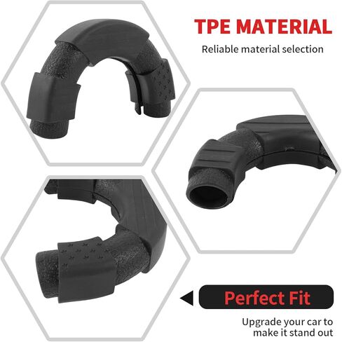 RT-TCZ Rear Tow Hook Covers Rear Bumper Tow Hook Covers Protector Cover Exterior Accessories for Ford Bronco 2021-2025 (Black) in Saudi Arabia