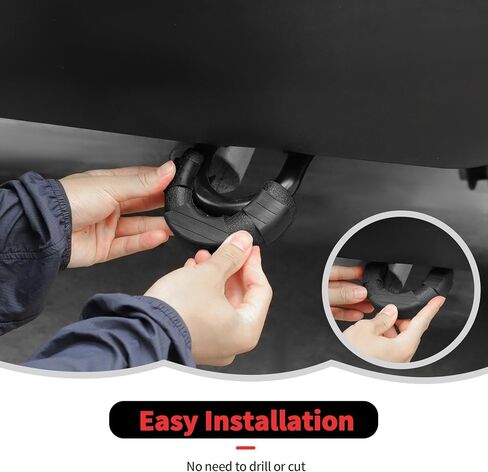 RT-TCZ Rear Tow Hook Covers Rear Bumper Tow Hook Covers Protector Cover Exterior Accessories for Ford Bronco 2021-2025 (Black) in Saudi Arabia