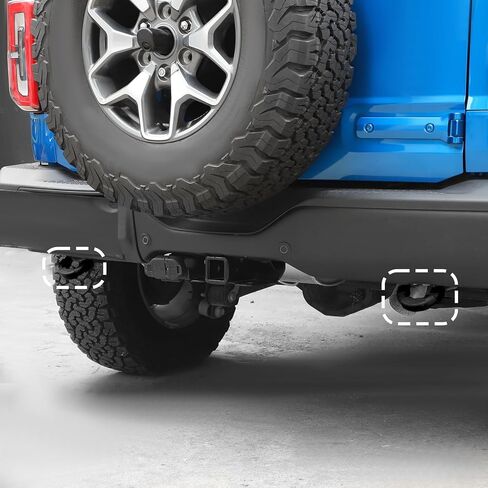 RT-TCZ Rear Tow Hook Covers Rear Bumper Tow Hook Covers Protector Cover Exterior Accessories for Ford Bronco 2021-2025 (Black) in Saudi Arabia