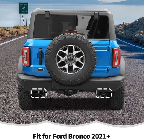 RT-TCZ Rear Tow Hook Covers Rear Bumper Tow Hook Covers Protector Cover Exterior Accessories for Ford Bronco 2021-2025 (Black) in Saudi Arabia