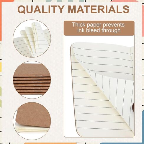 Yylaiire Pocket Notebook 15 Pack Mini Composition Notebooks 2.5" x 4" Small Notepad Bulk Softcover Journals Lined Style Brown Mini Notebooks for School Travel Work 30 Sheets/60 Lined Pages in Saudi Arabia