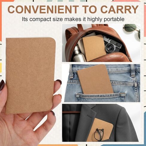 Yylaiire Pocket Notebook 15 Pack Mini Composition Notebooks 2.5" x 4" Small Notepad Bulk Softcover Journals Lined Style Brown Mini Notebooks for School Travel Work 30 Sheets/60 Lined Pages in Saudi Arabia