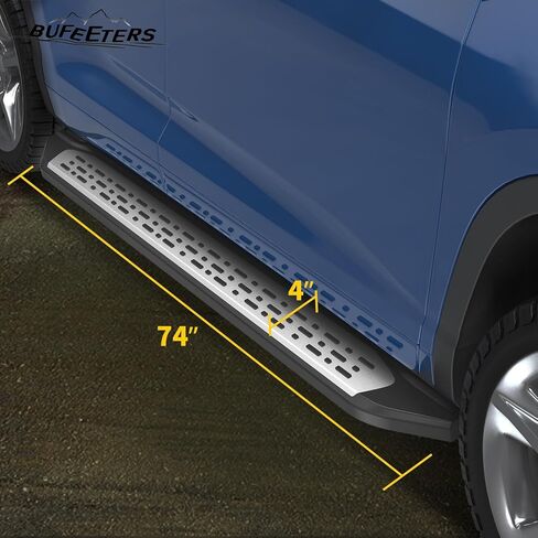 Side Step Running Board Nerf Bar Fit for 2014 2015 2016 2017 2018 2019 Toyota Highlander,Factory Style,Black&Silver in Saudi Arabia