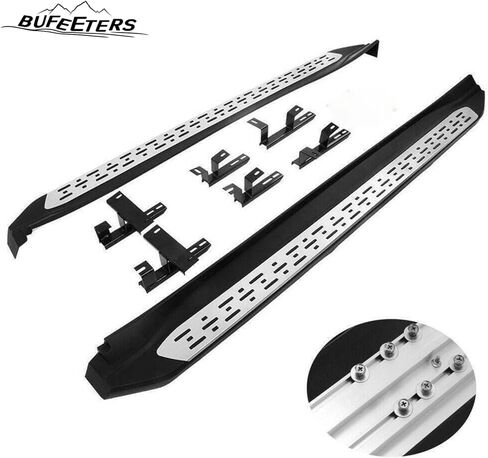 Side Step Running Board Nerf Bar Fit for 2014 2015 2016 2017 2018 2019 Toyota Highlander,Factory Style,Black&Silver in Saudi Arabia