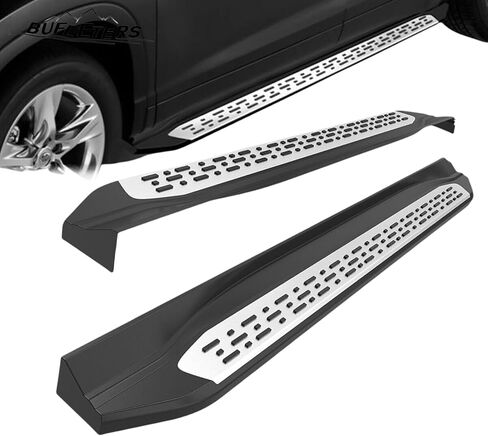 Side Step Running Board Nerf Bar Fit for 2014 2015 2016 2017 2018 2019 Toyota Highlander,Factory Style,Black&Silver in Saudi Arabia