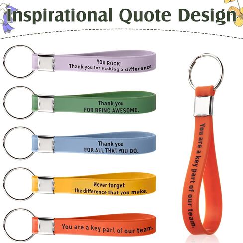Thyle 20 Sets Hanging Car Air Freshener Diffuser Bottles Employee Appreciation Gifts Bulk with Inspirational Keychain and Thank You Card Empty Car Essential Perfume Pendant Bottle for Staff Coworker in Kuwait