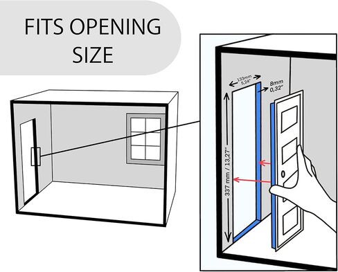 1/6 Scale Wooden Dollhouse 2 Panel Door – 2-Panel Design with Handles – Classic Design – Easy Installation– Multiple Colors Available (White) in Saudi Arabia