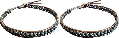 Infinityee888 Lava Bead Anklet Bracelet 10 Inches Woven Leather Handmade Men Women Anklet in Saudi Arabia