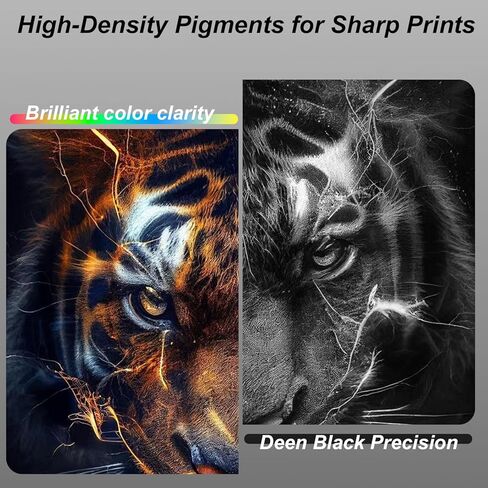 خراطيش حبر 68e سوداء/ثلاثية الألوان (عبوة من قطعتين) بديلة لطابعة HP Ink 68 68e Ink Works لطابعة Envy 6100e 6552e 6555e 6558e 6155e 6152e (1 أسود، 1 لون) in Kuwait