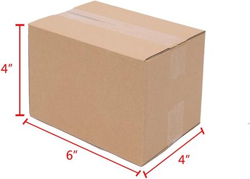 100 Corrugated Paper Boxes 6x4x4"（15.2 * 10 * 10cm）Yellow in Saudi Arabia