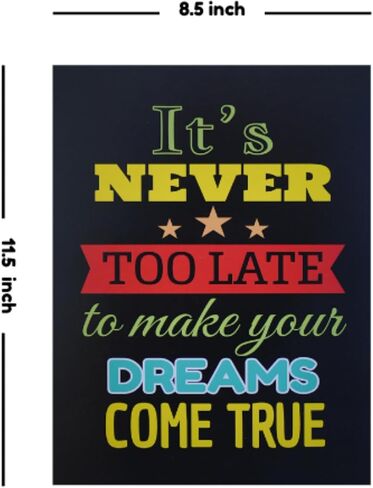 WH SIGNATURE Motivational Classroom Posters Set – Positive Mindset Wall Art for Bulletin Boards & Decorations, School or Office Decor, Pack of 4 in Saudi Arabia