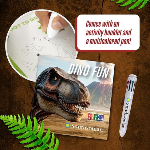سميثسونيان DIY T-Rex لعبة روبوت المشي على شكل ديناصور مجموعة العلوم الجذعية - بناء البخار للأطفال من سن 4 سنوات فما فوق in Kuwait