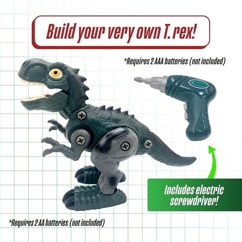 سميثسونيان DIY T-Rex لعبة روبوت المشي على شكل ديناصور مجموعة العلوم الجذعية - بناء البخار للأطفال من سن 4 سنوات فما فوق in Kuwait