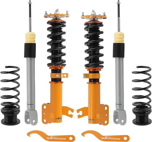 maxpeedingrods Coilovers لنيسان ألتيما 2002-2006، لنيسان ماكسيما 2004-2008، طقم تعليق كويلوفيرز قابل للتعديل للارتفاع، طقم خفض التخميد مسبقًا 1-3 بوصة ذهبي in Saudi Arabia
