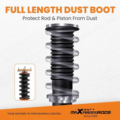 maxpeedingrods Coilovers لنيسان ألتيما 2002-2006، لنيسان ماكسيما 2004-2008، طقم تعليق كويلوفيرز قابل للتعديل للارتفاع، طقم خفض التخميد مسبقًا 1-3 بوصة ذهبي in Saudi Arabia