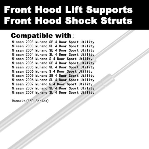 Rear Trunk/Hatch/Tailgate Lift Supports Shock Struts Compatible with Murano Z50 Series 2003 2004 2005 2006 2007 03 04 05 06 07 Sport Utility Replace 90450CA000(2PC Set) in Saudi Arabia