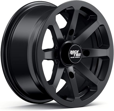 عجلات RockTrix RT102 مقاس 14 بوصة ATV 4x110 14x7 5+2 إزاحة، تتضمن صواميل M10x1.25، متوافقة مع إطارات Honda Kawasaki Yamaha Rubicon Rincon Brute Force Kodiak Grizzly Rhino IRS 4/110 UTV (مجموعة من 4) in Saudi Arabia