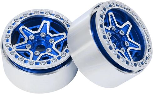 4PCS 1.9Inch Beadlock Planetary Shape Rims for 1/10 TRX4 TRX6 SCX10 SCX10 II 90046 SCX10 III AXI03007 D90 RC Crawler Car (Red) in Saudi Arabia