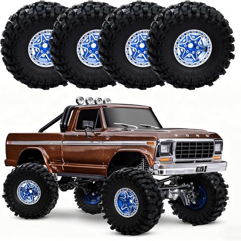 4PCS 1.9Inch Beadlock Planetary Shape Rims for 1/10 TRX4 TRX6 SCX10 SCX10 II 90046 SCX10 III AXI03007 D90 RC Crawler Car (Red) in Saudi Arabia