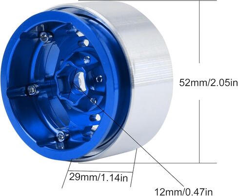 4PCS 1.9Inch Beadlock Planetary Shape Rims for 1/10 TRX4 TRX6 SCX10 SCX10 II 90046 SCX10 III AXI03007 D90 RC Crawler Car (Red) in Saudi Arabia