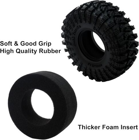 4PCS 1.9Inch Beadlock Honeycomb Rims and Voodoo Tire Set for 1/10 TRX4 TRX6 SCX10 RC Crawler Car (Blue) in Saudi Arabia