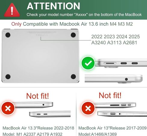 AKIT متوافق مع حافظة MacBook Air 13 بوصة 2025 2024 2023 2022 M4 M3 M2 A3240 A3113 A2681، غطاء صلب للكمبيوتر المحمول مع واقي شاشة + غطاء لوحة مفاتيح لجهاز MacBook Air 13.6 بوصة - زهور ملونة in Kuwait