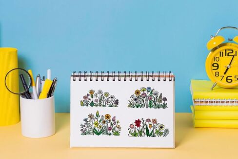4 PCS Flowers Background Clear Stamps for Card Making, Daisy Flowers Rubber Stamps Florial Scenery Transparent Stamp Seal for Crafting DIY Scrapbooking Photo Album Decorations in Saudi Arabia