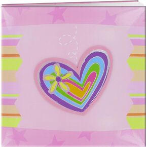 Pioneer 3D Applique Striped Post Bound Album 12"X12"-Heart, White