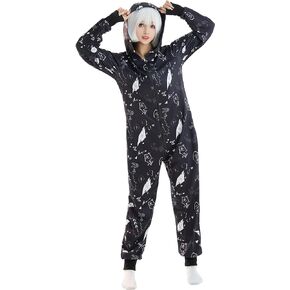ملابس نوم نسائية من Haikyuu بيجامة نيسيي للكبار ملابس منزلية بقلنسوة بذلة Kigurumi ملابس كرتونية ملابس نوم للهالوين