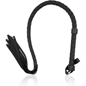 DONGKER Horse Whip,Leather Whip Riding with Tassles & Braided Grip Lightweight for Outdoor Training Equestrian Cosplay