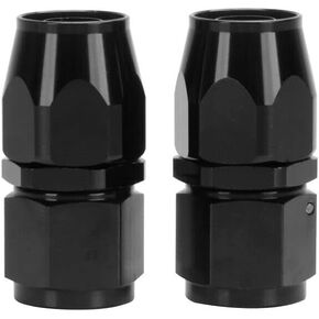 8AN Hose End Fitting 180 Degree Swivel For CPE Braided Hose Black 2Pcs