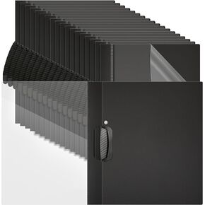 Teling 72 Pack Clear Report Covers with Clip Plastic Report Folder Cover with Clip Presentation Folders Paper Binder for School Office Classroom Business Document Files, 11.8 x 9.5 Inch, Black