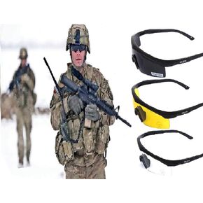 GALAXYLENSE U.S MIL-3101 Tactical Shooting Hunting Glasses - Impact Resistant Sunglasses - 3 Replacement Lens