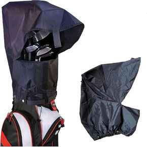 VEASAERS Golf Bag Rain Cover Waterproof Hood Protection Black Pack Durable Lightweight Club Bags Raincoat for Men Women Golfer