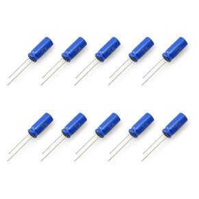 ZYAMY 10PCS Super Capacitor 2.7V 1F Farad Capacitor Winding Type Energy Storage Device Used for Vehicle Backup Energy Storage Brake Board Detonator Car Dashcam Smart Instruments 8x12mm