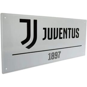 FC Juventus White Metal Street Sign - Authentic Serie A