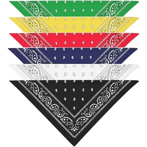 Balec Color Mix Bandanas by Dozen 12 Pack for Women and Men