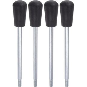 HARFINGTON 4pcs Clamping Handles M8 Thread 180mm (7") Length Chrome Plated Revolving Crank Handle Grip Handwheel Screw Stem for Lathe Machine